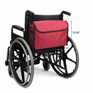 Walker Wheelchair Storage Bag Organizer Multiple Pockets Bottle Holder Quilted -